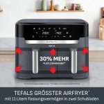 Tefal Dual Easy Fry XXL Horkovzdušná fritéza 11 l – Horkovzdušná fritéza se 2 komorami – Sleviste.cz