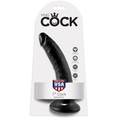 Pipedream King Cock 7″ Cock Black realistické dildo s přísavkou 17,8 x 4,1 cm – Hledejceny.cz