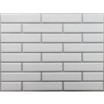 Impol Trade 3D PVC 04 440 x 580 mm cihla bílá se stříbrnou spárou 1ks – Zboží Mobilmania