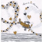 Ubrousek 33 x 33 cm LOVE IST... – HobbyKompas.cz