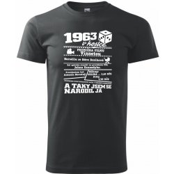 1963 v kostce Klasické pánské triko černá