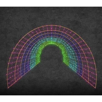 Twinkly 3D LED světelný tunel RGB 340 × 220 × 200 cm – Hledejceny.cz
