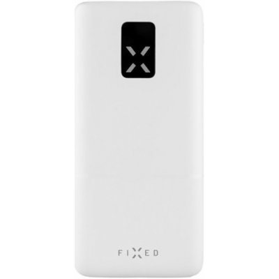 Powerbanka FIXED Zen 20 s LCD displejem a výstupem PD 20W, 20 000 mAh, bílá – Zbozi.Blesk.cz