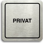 Accept Piktogram "privat" (80 × 80 mm) (stříbrná tabulka - černý tisk) – Hledejceny.cz