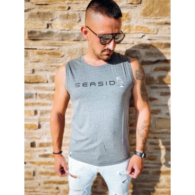 Pánské tílko bez rukávů Seasid tmavě šedé – Sleviste.cz