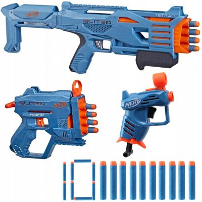 Pistole NERF Hasbro Elite 2.0 modrá, sada 3 kusů – Hledejceny.cz