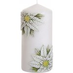 Bartek Candles CHRISTMAS FLOWER bílá a zelená 6 x 13 cm – Hledejceny.cz