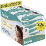 Pampers Vlhčené ubrousky Aqua Soft Touch 20 x 60 ks 1200 ks – Hledejceny.cz