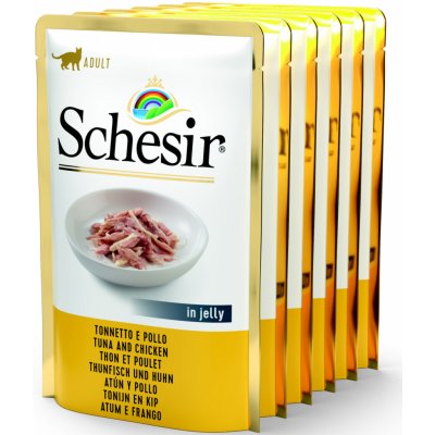 Schesir Cat Adult tuňák a kuře 6 x 85 g – Sleviste.cz