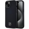 Pouzdro a kryt na mobilní telefon Apple DKNY Leather Stack Logo Magsafe pro iPhone 14 Black 3666339263010