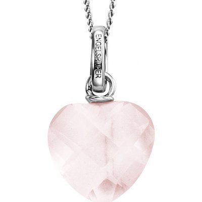 Engelsrufer Romantický stříbrný s růženínem ERN-HEART-RQ – Zboží Dáma