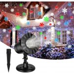 Topchances LED projekční lampa světla pro projektor sněhových vloček LED projektor sněhových vloček vánoční venkovní vodotěsný IP65 pro vnitřní a venkovní dekorace vánoční párty svatba barevné sněh – Zboží Mobilmania
