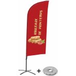 Jansen Display Kompletní sada reklamní vlajky ve tvaru křídla, Jarní závitky, francouzština Křížová Základna, 1273 x 3030 mm – Zboží Živě