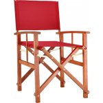 FurniGO Režisérská dřevěná židle Cannes červená – Zbozi.Blesk.cz