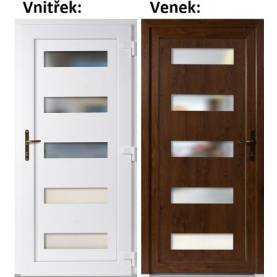 Soft Vchodové dveře 6300 Zlatý dub / Bílá pravé 88 x 198 cm – Hledejceny.cz