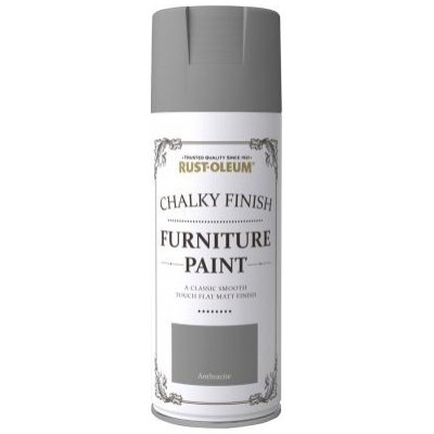 Rust-Oleum Chalky Finish Furniture Paint křídový mat sprej 400 ml šedá – Zboží Mobilmania
