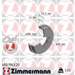 Brzdový buben ZIMMERMANN 600.1963.20 | Zboží Auto