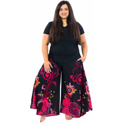 Himalife Široké kalhoty Suwa černo-barevné – Hledejceny.cz