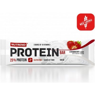 Nutrend Protein Bar jahoda 55 g – Zbozi.Blesk.cz