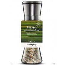 Salt Odyssey Keramický mlýnek s mořskou solí "Středomořské bylinky" 200 g