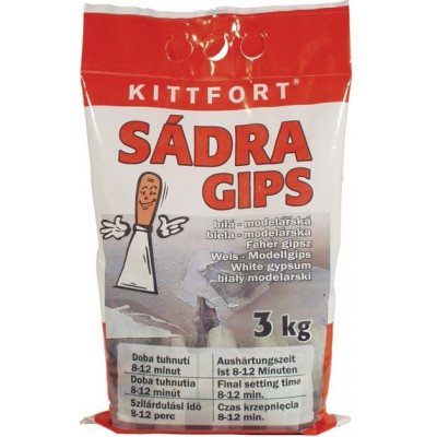 Kittfort Sádra Gips bílá - modelářská 3 kg – Zboží Mobilmania