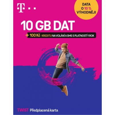 T-Mobile Předplacená karta Twist s Námi 10GB + 100Kč na volání a SMS – Zboží Mobilmania