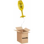 HeliumKing Balónový box Pohár so šampanským zlatý – Zboží Dáma