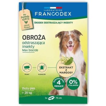 Zolux Francodex obojek proti hmyzu pro velké psy nad 20 kg, délka 75 cm