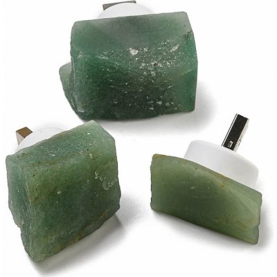 Nefertitis Avanturínová USB lampička zelená NF55064 - cca 3 - 4,5 x 2,5 - 4 cm – Zboží Dáma