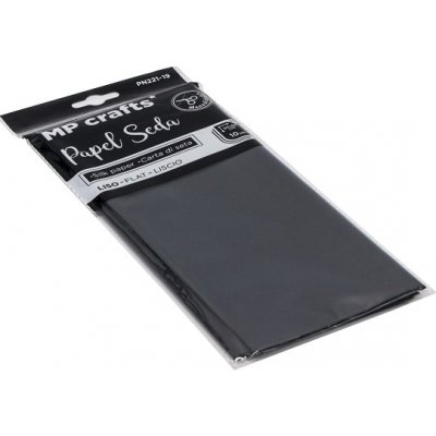 Hedvábný balicí papír 500 x 660 mm, černý, 10 archů