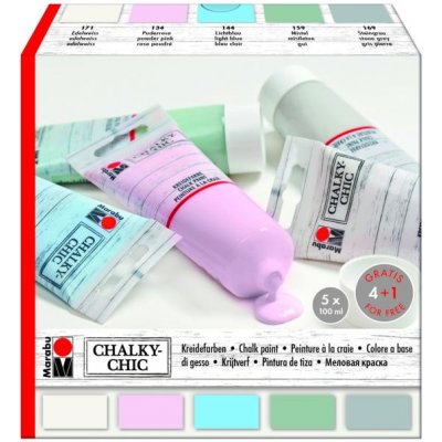 Chalky-Chic Křídové barvy Marabu Sada 5 x 100 ml – Zboží Mobilmania