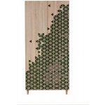 Hanah Home Kikos III 90 cm dub sonoma/zelená – Zboží Dáma