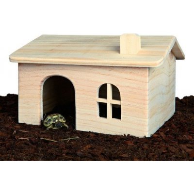 Trixie Dřevěný domek se sedlovou střechou pro myši a křečky 15 x 11 x 15 cm