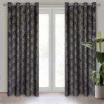 Takoy PIERRE CARDIN sametový závěs GOJA s lesklým potiskem ve tvaru listů jinanu-HF-383408 | 140 x 250 cm – Hledejceny.cz