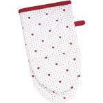 SCANquilt chňapka DEKORO srdíčka+puntík bíločervená 15 x 30 cm – Zboží Dáma