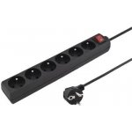Premiumcord prodlužovací kabel ppa6k-05bk 5m 6 zásuvek vypínač černý – Zboží Živě