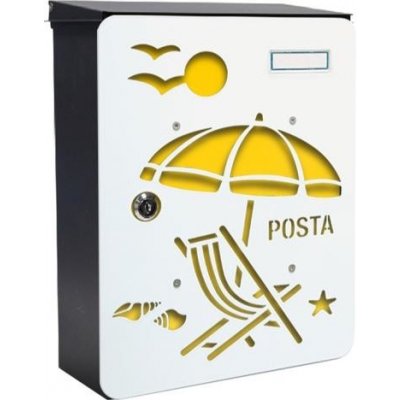 Alubox MIA box Brach Umbrella Y - poštovní schránka s výměnným krytem a jmenovkou, pláž – Hledejceny.cz