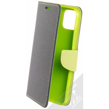 Pouzdro Forcell Fancy Book Apple iPhone 11 Pro Max modré limetkově zelené