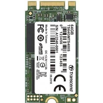 Transcend 64GB, SSD, SATAIII, MLC, TS64GMTS400