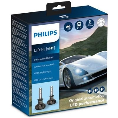 Philips Ultinon Pro9100 HL H1-LED P14,5s 12/24V 13,2W 11258U91X2 2 ks – Zbozi.Blesk.cz