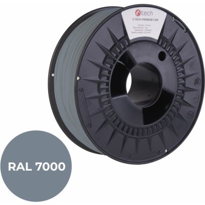 C-Tech Premium Line PLA, veverčí šedá, RAL7000, 1,75 mm, 1 kg 3DF-P-PLA1,75-7000 – Zboží Živě