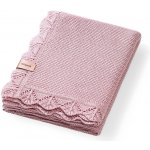 BABYONO Bambusová pletená deka Růžová – Zboží Mobilmania