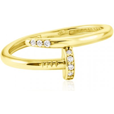 Gemmax Jewelry Elegantní zlatý prsten Hřebík GLRYB 38531