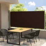 Nabytek XL Zatahovací boční markýza/zástěna na terasu 117 x 300 cm hnědá – HobbyKompas.cz
