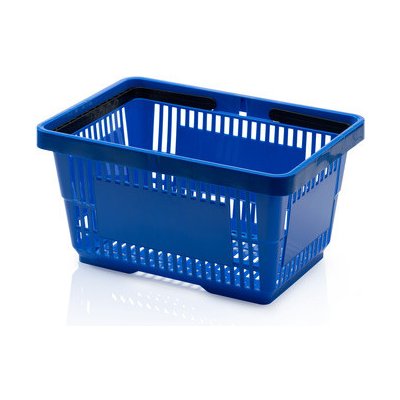 Plastový košík se 2 držadly 300*440*230 mm modrý – Zboží Mobilmania