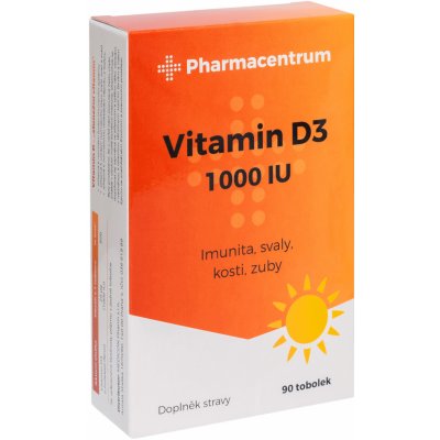Pharmacentrum Vitamin D3 1000 IU 90 tobolek