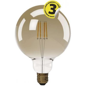 Emos LED žárovka Vintage G125 4W E27 Teplá bílá+