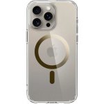 Spigen Ultra Hybrid MagFit se zlatým MagSafe iPhone 15 Pro - čiré – Zbozi.Blesk.cz