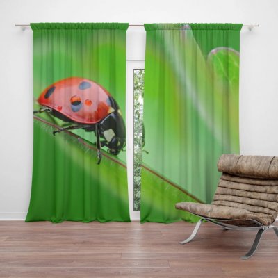 Sablio Závěs Beruška na listě: 2ks 140x250cm – Hledejceny.cz