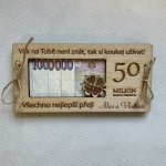 Dekorace z Česka Milion korun k narozeninám Jubileum: 40, Varianta: Vlastní podpis - (podpis pište do poznámky) - PLATBA PŘEDEM! – Hledejceny.cz